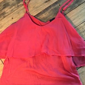 Hot pink 2 layer top